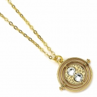 Harry Potter - Pendentif et collier Fixed Time Turner (plaqué or)