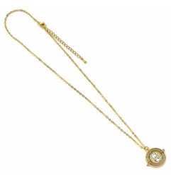 Harry Potter - Pendentif et collier Fixed Time Turner (plaqué or)