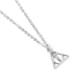 Harry Potter - Pendentif et collier plaqués argent Deathly Hallows