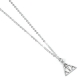 Harry Potter - Pendentif et collier plaqués argent Deathly Hallows