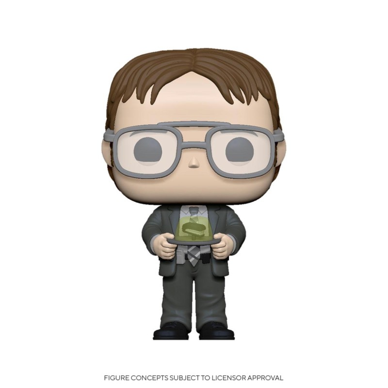 The Office - Figurine POP! Dwight w/Jello Stapler 9 cm