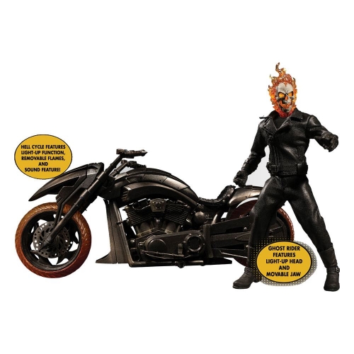 Ghost Rider - Figurine & véhicule sonore et lumineux 1/12  & Hell Cycle