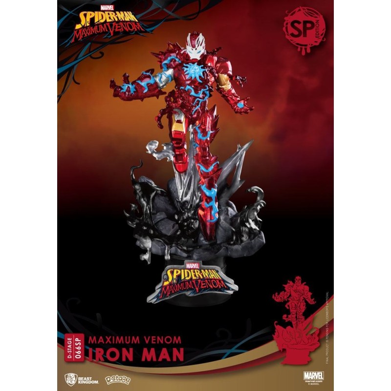 Marvel - Comics diorama PVC D-Stage Maximum Venom Iron Man Special Edition 16 cm