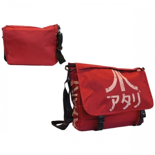 ATARI - Sac Besace Rouge Foncé  avec Marquage Logo Japonais