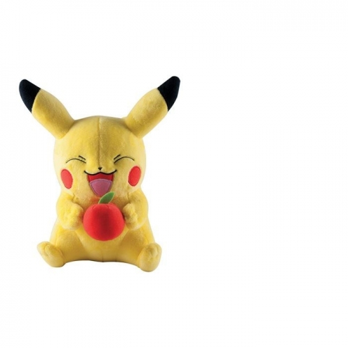 Pokemon - Peluche Pikachu avec pomme 25 cm - Figurine-Discount