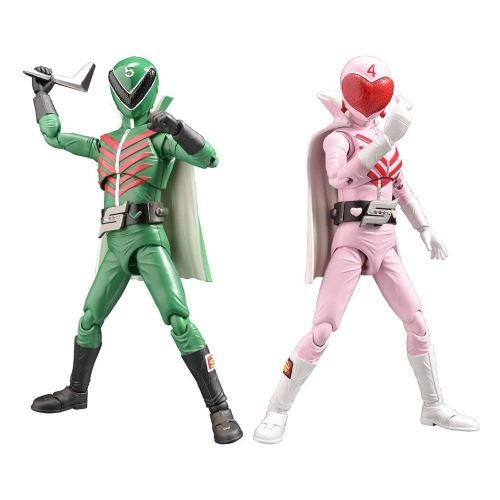Himitsu Sentai Gorenger - Figurines Hero Action Figure Momorenger & Midorenger 17 cm