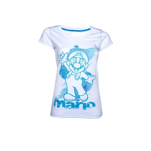 Nintendo - T-Shirt femme Blue Mario