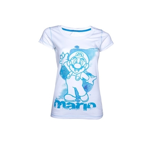 Nintendo - T-Shirt femme Blue Mario