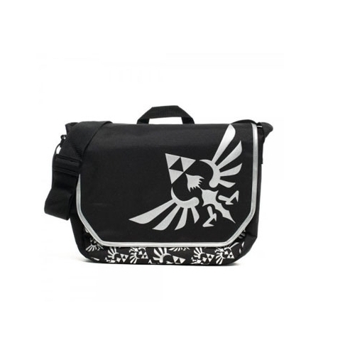 NINTENDO - Zelda Messenger Bag, Black W/ Logo Front