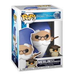 Disney - Merlin l'Enchanteur POP! & Buddy Vinyl Figurine Merlin w/Archimedes 9 cm