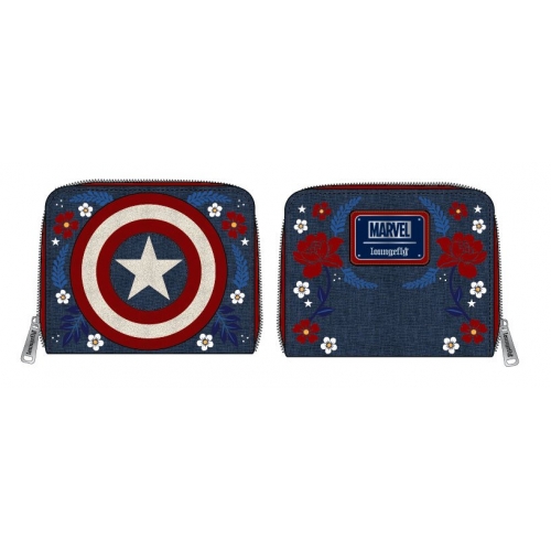 Marvel - Porte-monnaie Captain America 80th Anniversary Floral Shield by Loungefly