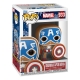 Marvel - Figurine POP! Holiday Captain America 9 cm