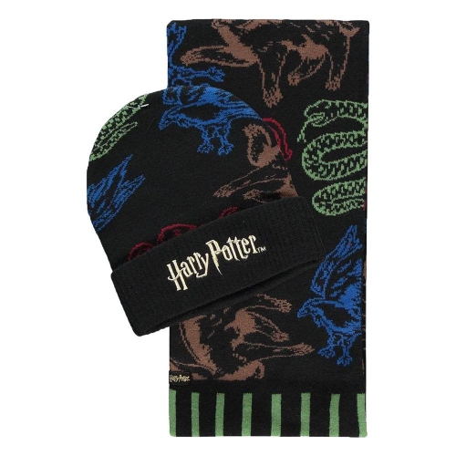Harry Potter - Set bonnet & écharpe Hogwarts Houses Colored