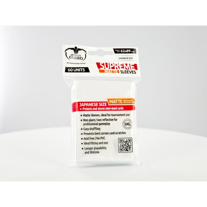 60 Pochettes Cartes Japonaises Ultimate Guard - Transparentes, Format Japonais, Pour Tournois