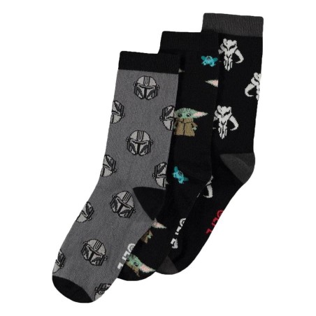 Star Wars - : The Mandalorian pack 3 paires de chaussettes Three Icons 39-42