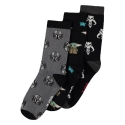 Star Wars : The Mandalorian - Pack 3 paires de chaussettes Three Icons taille 39-42