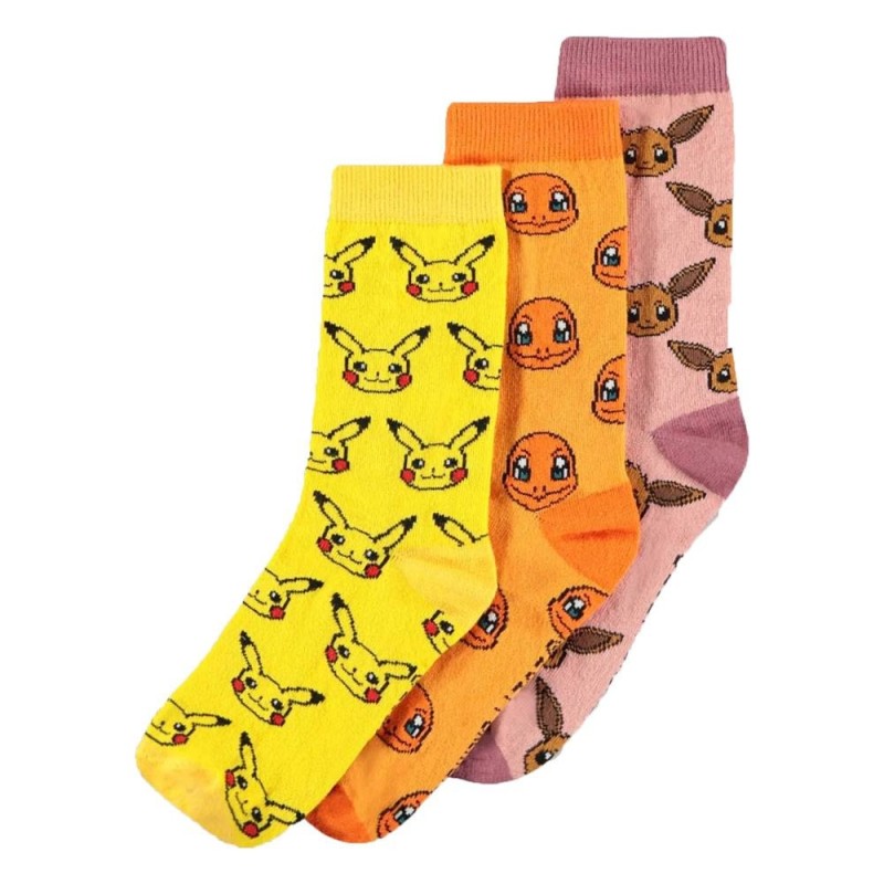 Pokémon - Pack 3 paires de chaussettes Three Icons 39-42