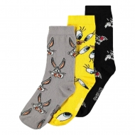 Looney Tunes - Pack 3 paires de chaussettes Three Icons taille 39-42