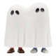 Snoopy - Figurine ReAction Linus & Lucy Ghost 9 cm série 4