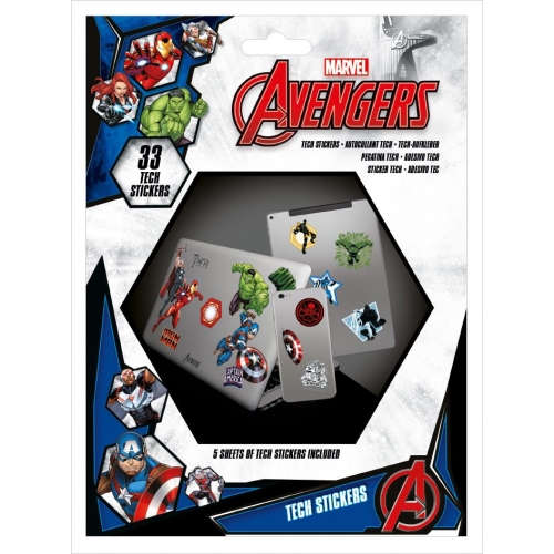 Marvel - Pack de 10 stickers tech Avengers Heroes