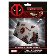 Marvel - Pack de 10 stickers tech Deadpool