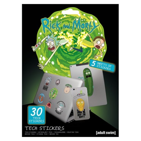 Rick et Morty - Rick and Morty pack de 10 stickers tech Adventures