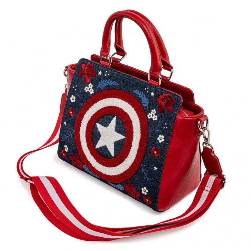 Marvel - Sac à bandoulière Captain America 80th Anniversary Floral Shield by Loungefly