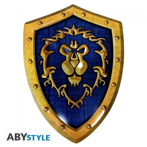 World of Warcraft - Plaque métal "Bouclier Alliance" (26x35)