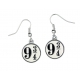 Harry Potter - Boucles d'oreille plaqué argent Platform 9 3/4