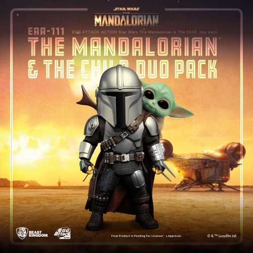 Star Wars The Mandalorian - Figurines Egg Attack Action The Mandalorian & The Child 7 - 17 cm