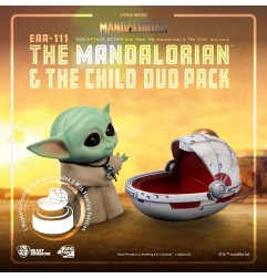 Star Wars The Mandalorian - Figurines Egg Attack Action The Mandalorian & The Child 7 - 17 cm