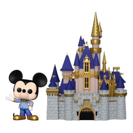 Disney - Walt  World 50th Anniversary POP! Town Vinyl figurine Castle & Mickey 9 cm
