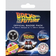 Retour vers le Futur - Pack 5 badges DeLorean
