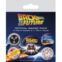 Retour vers le Futur - Pack 5 badges DeLorean