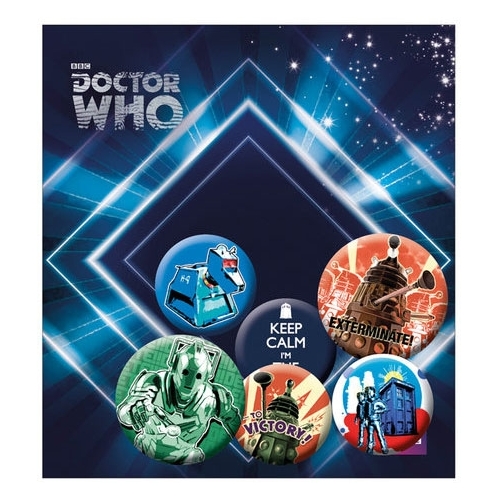 Doctor Who - Pack 6 badges Retro