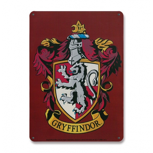 Harry Potter - Panneau métal Gryffindor 15 x 21 cm