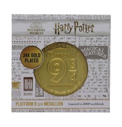 Harry Potter - Médaillon Platform 9 3/4 Limited Edition (plaqué or)