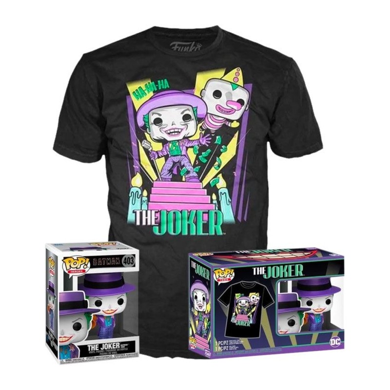 DC Comics - POP! & Tee set figurine et T-Shirt Batman 89 Joker with Speaker 