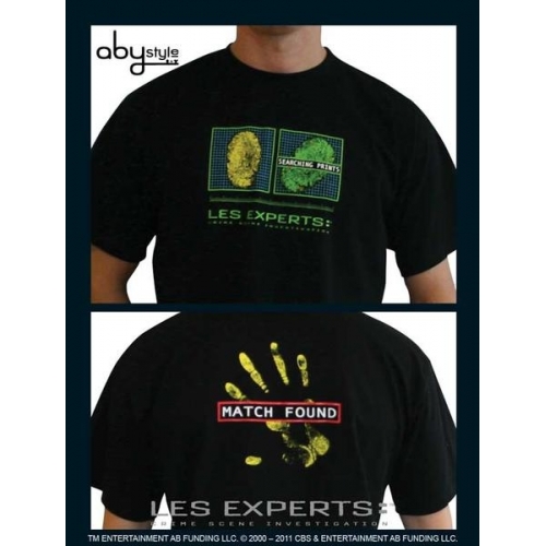 LES EXPERTS - Tshirt Empreinte homme MC black - basic