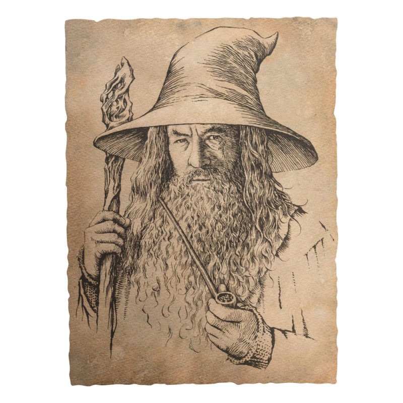 Hobbit, Le - Le Hobbit impression Art Print Portrait of Gandalf the Grey 21 x 28 cm