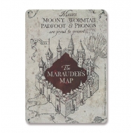 Harry Potter - Panneau métal Marauders Map 15 x 21 cm