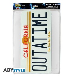 Retour Vers Le Futur - Plaque metal OUTATIME (28x38)