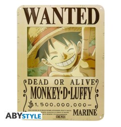 One Piece - Plaque metal Luffy Wanted New World (28x38)