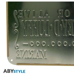 One Piece - Plaque metal Luffy Wanted New World (28x38)