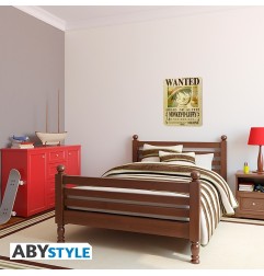 One Piece - Plaque metal Luffy Wanted New World (28x38)