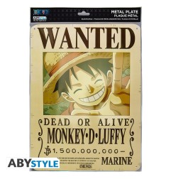 One Piece - Plaque metal Luffy Wanted New World (28x38)