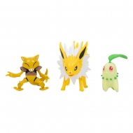 Pokémon - Pack 3 figurines Battle Germignon, Abra, Voltali 5 cm