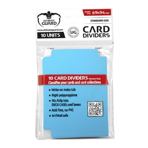 Ultimate Guard - 10 intercalaires pour cartes Card Dividers taille standard Bleu Clair