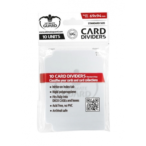 Ultimate Guard - 10 intercalaires pour cartes Card Dividers taille standard Transparent (10)