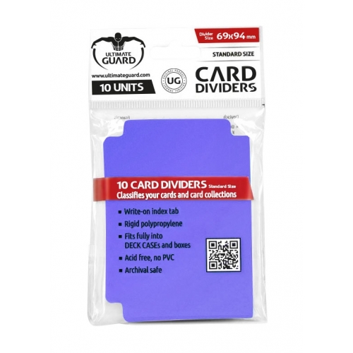 Ultimate Guard - 10 intercalaires pour cartes Card Dividers taille standard Violet